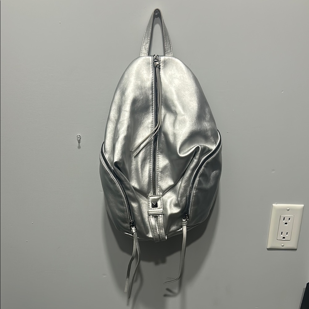 Stylish Silver Backpack
